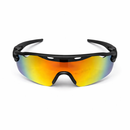 Óculos Esportivo Áurea Preto/Laranja Espelhado Fosco UV400