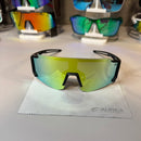 Óculos Esportivo Áurea Preto/Verde Espelhado UV400 Polarizado